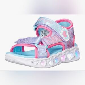 Skechers Kids Girls Heart Lights Sandals Sneake